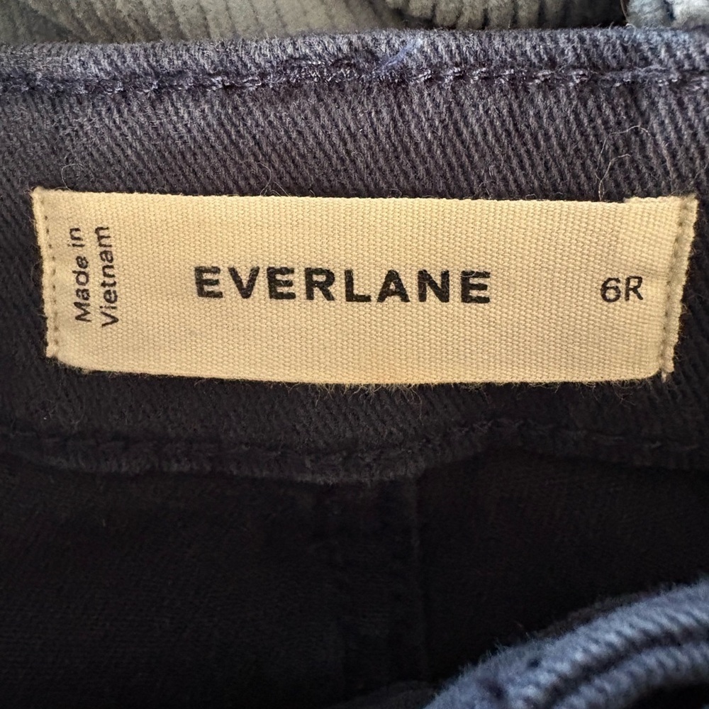 Everlane Navy Denim organic cotton high-rise relaxed straight silhouette jeans 6 - Picture 3 of 11